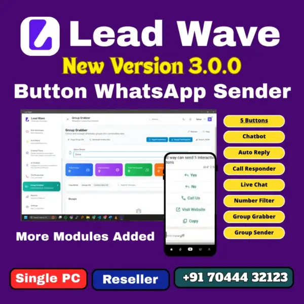 Lead Wave Button Bulk WhatsApp Sender v3.0.0
