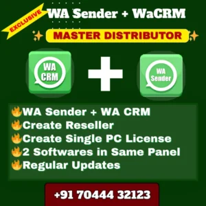 WaSender + WaCRM Master Distributor