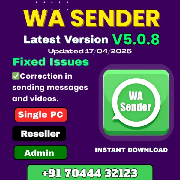 WA Sender v5.0.8 WhatsApp Bulk Message Sender